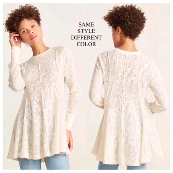 FREE PEOPLE BOHO FLOWY TUNIC SWEATER MINI A2C - Picture 10 of 16